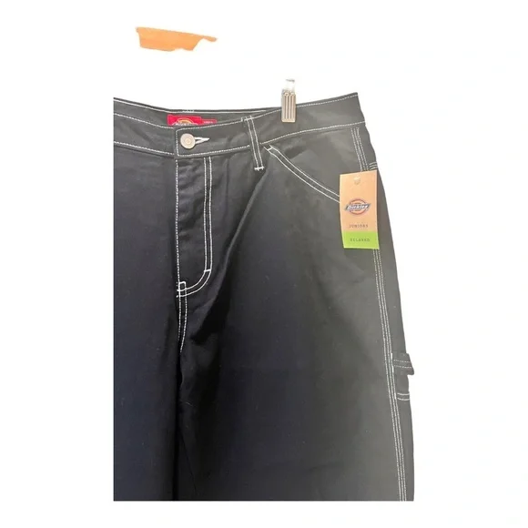 Dickies Classic Carpenter Black Contrast Stitch Straight Leg Jeans 13/31 -15/32 - Picture 11 of 14